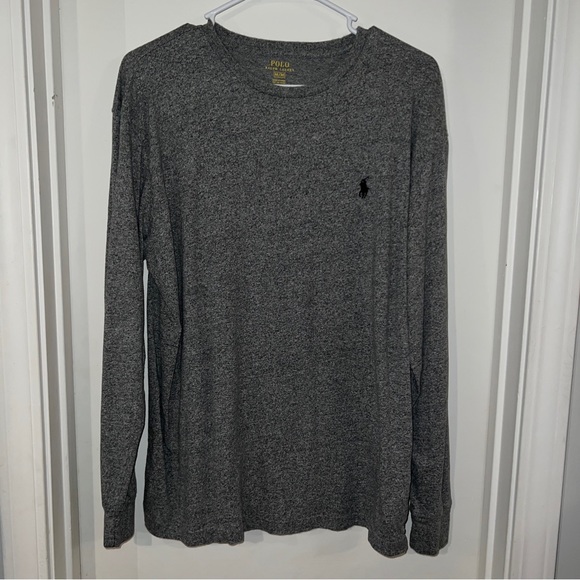 Polo Ralph Lauren Gray Long Sleeve Top Mens Size M - Picture 1 of 4